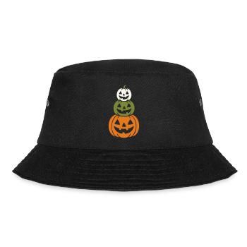 Halloween Kürbislaternen Motiv - Bucket Hat - Schwarz - Vorne - Lela (165cm)