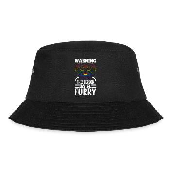 Warning This Person Is A Furry - Bucket Hat - Schwarz - Vorne - Lela (165cm)