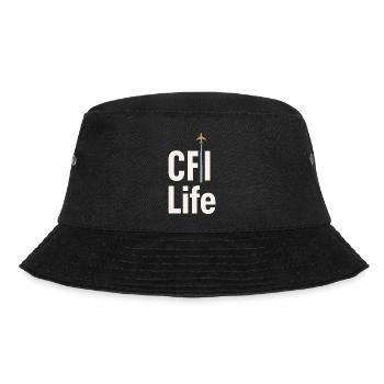 Flight Instructor Cfi Pilot Aviation Instructor - Bucket Hat - black - Front - Lela (165cm)