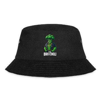 Funny Broccoli Shirt for Gym Lovers and Vegetarian - Bucket Hat - black - Front - Lela (165cm)