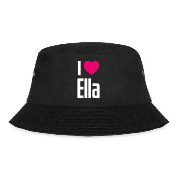 I Love Ella Pinkes Herz Ich liebe Ella - Bucket Hat - Schwarz - Vorne - Lela (165cm)