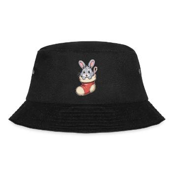 Lapin de Noël en chaussette câline - Bob - noir - Devant - Lela (165cm)