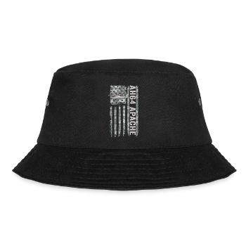 AH-64 Apache helicopter with American flag - Bucket Hat - black - Front - Lela (165cm)