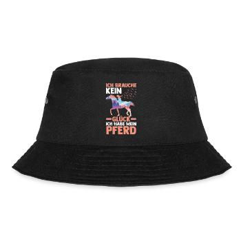 Reiten Pferdeliebhaber Reiterhof Pferde - Bucket Hat - Schwarz - Vorne - Lela (165cm)