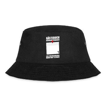 Gästebuch Bürgersteigbier Ortskontrollfahrt OKF - Bucket Hat - Schwarz - Vorne - Lela (165cm)
