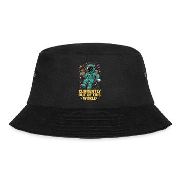 Astronaut mit Kaffee im Weltall - Bucket Hat - Schwarz - Vorne - Lela (165cm)