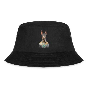 Ägyptischer Dobermann - Bucket Hat - Schwarz - Vorne