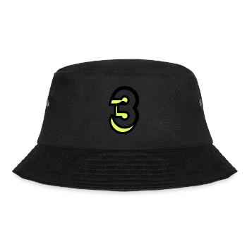 3. 3 JAHRE. 3. JUBILÄUM. GEBURTSTAG 3 JAHRE - Bucket Hat - Schwarz - Vorne - Lela (165cm)