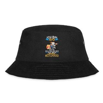 ICH BIN 60 BITTE HELFEN SIE MIR AUF MEIN MOTORRAD - Bucket Hat - Schwarz - Vorne - Lela (165cm)