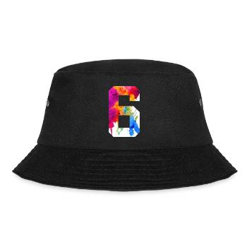 NUMBER 6 YEARS OLD 6TH BIRTHDAY - Bucket Hat - black - Front - Lela (165cm)