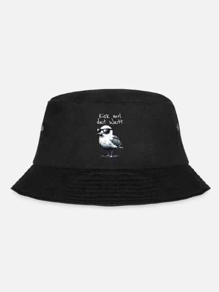 Kiek mol dat Watt Wattwanderer Möwe Spruch - Bucket Hat - Schwarz