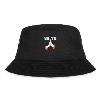 Laos Laote Laoten Beten Gebete Hände I Geschenk - Bucket Hat - Schwarz - Vorne - Lela (165cm)