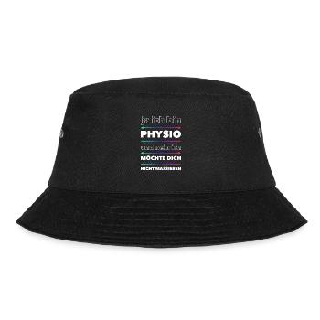 Physiotherapeut Physio Massage Geschenk - Bucket Hat - Schwarz - Vorne - Lela (165cm)