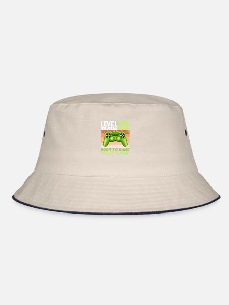 35. Geburtstag Gamer Videospiele - Bucket Hat - Natur/Navy - Vorne