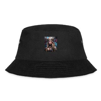 Wikinger Schildmaid Design Valhalla - Bucket Hat - Schwarz - Vorne - Lela (165cm)