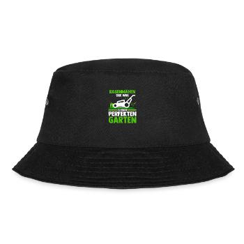 Gärtner Rasenmäher Bauer Garten - Bucket Hat - Schwarz - Vorne - Lela (165cm)