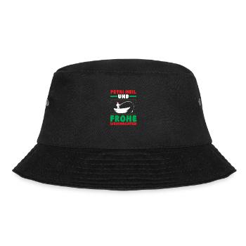 Weihnachtsmann Angeln Weihnachtsfest Weihnachten - Bucket Hat - Schwarz - Vorne - Lela (165cm)