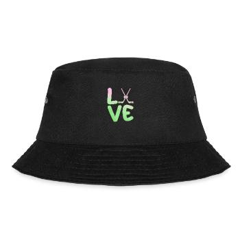 Eishockeyspieler Eishockey - Bucket Hat - Schwarz - Vorne - Lela (165cm)