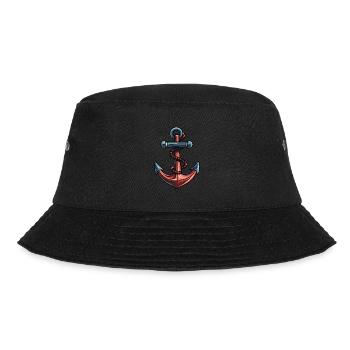 Anker Symbol Hafen - Bucket Hat - Schwarz - Vorne - Lela (165cm)