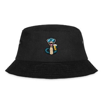Schlange Kobra Apres Ski Bier - Bucket Hat - Schwarz - Vorne - Lela (165cm)