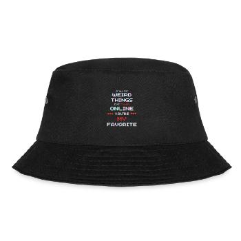 Einzigartige Verbindungsbekleidung für Online-Paare - Bucket Hat - Schwarz - Vorne - Lela (165cm)