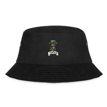 Ozean Tier Lustiges Geschenk Schildkröte - Bucket Hat - Schwarz - Vorne - Lela (165cm)