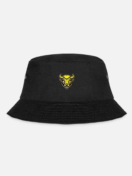 Bulle Tier Porträt Tier Taurus - Bucket Hat - Schwarz