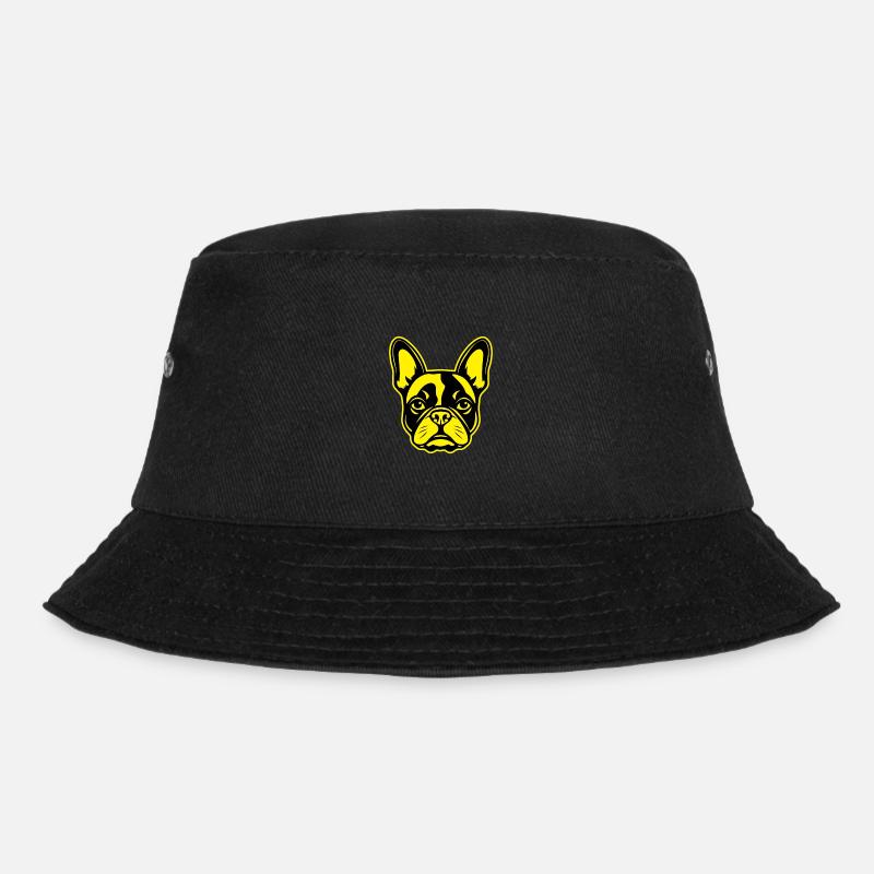 French Bulldog Dog Portrait - Bucket Hat - black