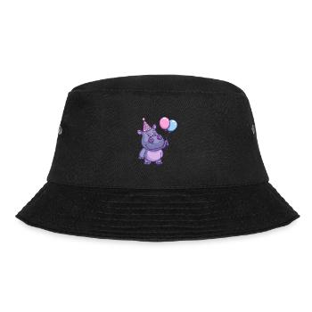 Hippopotame Anniversaire Bébé - Bob - noir - Devant - Lela (165cm)