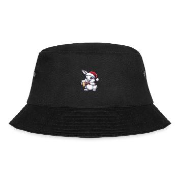Hase Bier Xmas Weihnachten - Bucket Hat - Schwarz - Vorne - Lela (165cm)