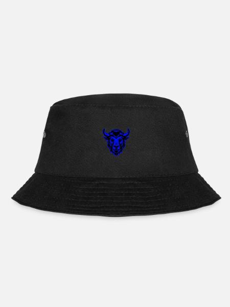 Bulle Tier Porträt Tier Taurus - Bucket Hat - Schwarz