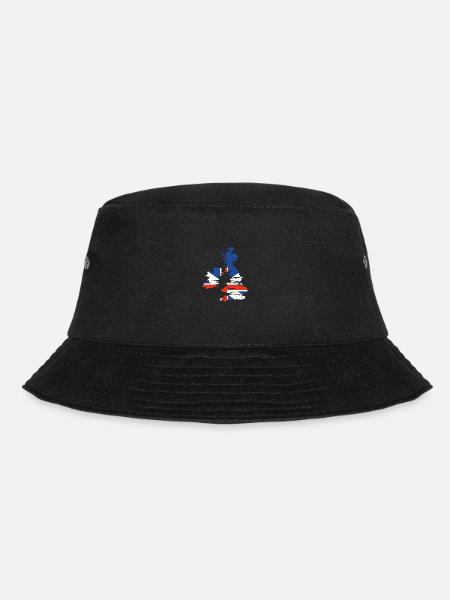 Union Jack UK Flagge Vereinigtes Königreich Großbritannien - Bucket Hat - Schwarz