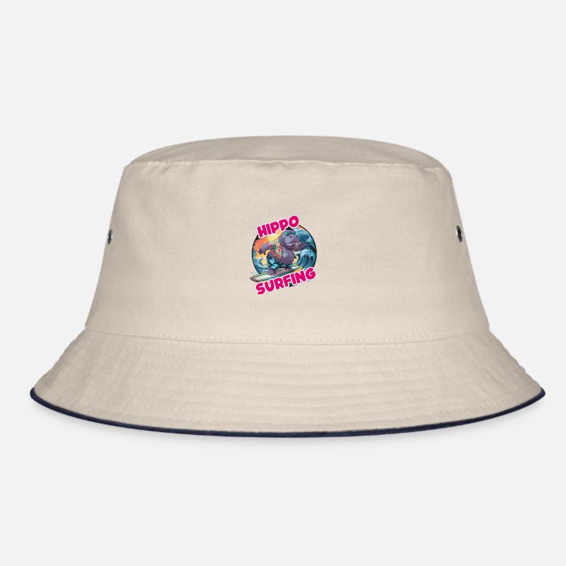 hippopotame surfant hippopotame drôle cool élégant Bob
