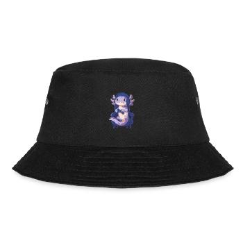 Axolotl Gamer Design – Video Game Lover Design - Bucket Hat - black - Front - Lela (165cm)