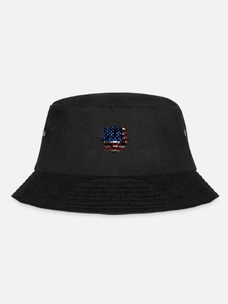 USA - Bucket Hat - Schwarz