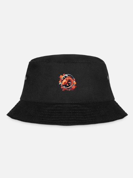 Herbstlicher Koi-Fisch bei Sonnenuntergang - Bucket Hat - Schwarz