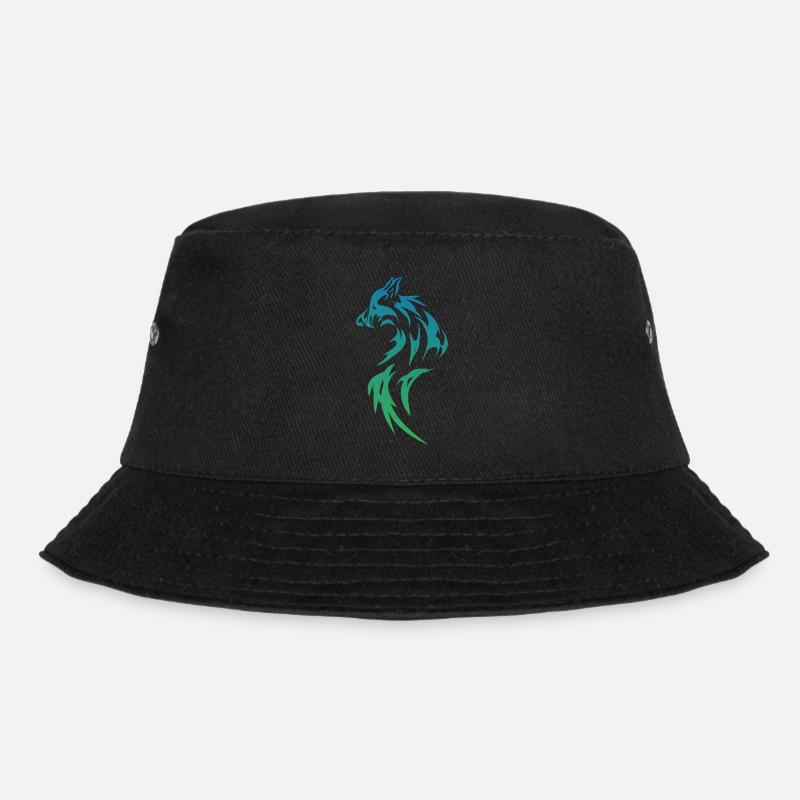 Wolf - Bucket Hat - black