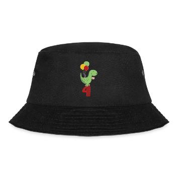 Fourth Birthday Boy T Rex Dinosaur - Bucket Hat - black - Front - Lela (165cm)