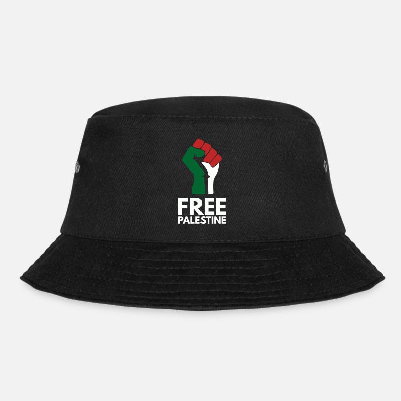 Free Palestine - Bucket Hat - black
