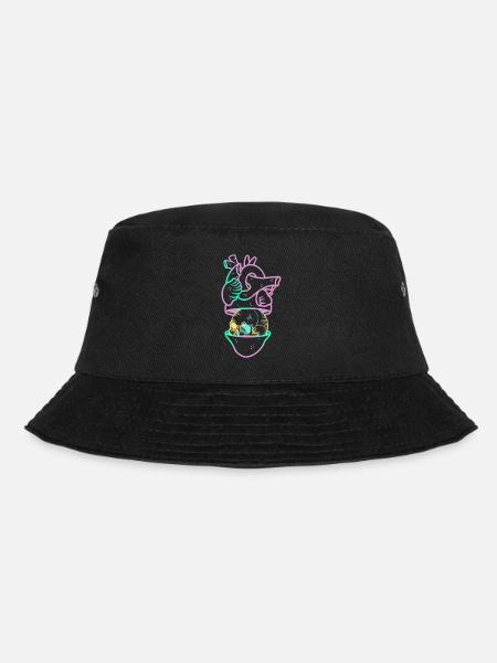Heart Skull 2 mauve - Bob - noir