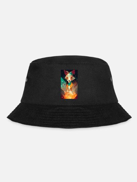 Fire Fox - Bucket Hat - black
