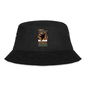 I Love Anime Japan Manga Cosplay Nerd Gift - Bucket Hat - black - Front - Lela (165cm)