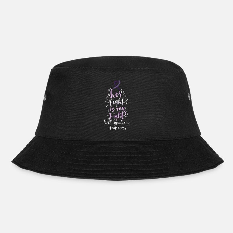 Fight Rett Sydrome RTT Awareness Support - Bucket Hat - black
