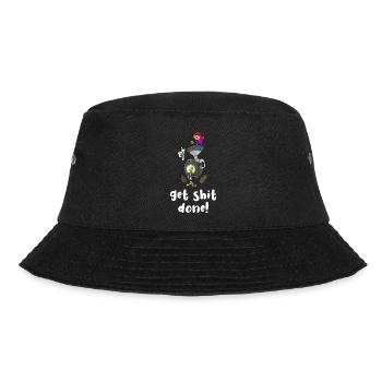 Humorous industrial scrubber with a dirt theme - Bucket Hat - black - Front - Lela (165cm)