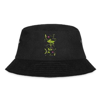 Zweig mit rosa Blüten - Bucket Hat - Schwarz - Vorne - Lela (165cm)