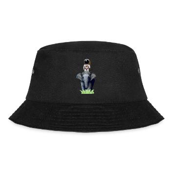 Astronaut on elephant adventure - Bucket Hat - black - Front - Lela (165cm)