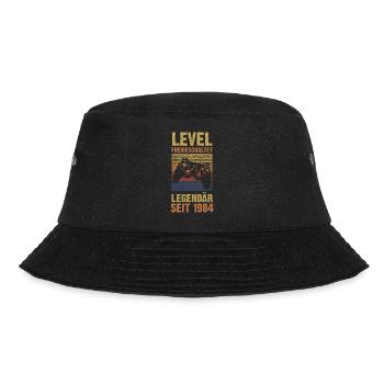 39 Jahre Geburtstag Jahrgang 1984 - Bucket Hat - Schwarz - Vorne - Lela (165cm)
