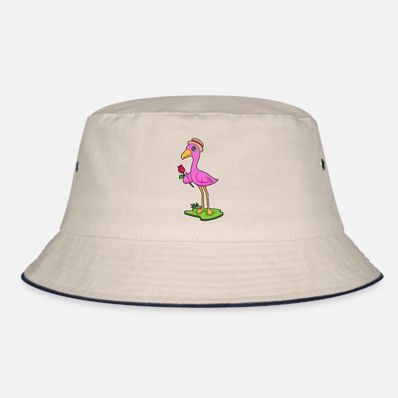 Flamingo Rose Flowers Bucket Hat