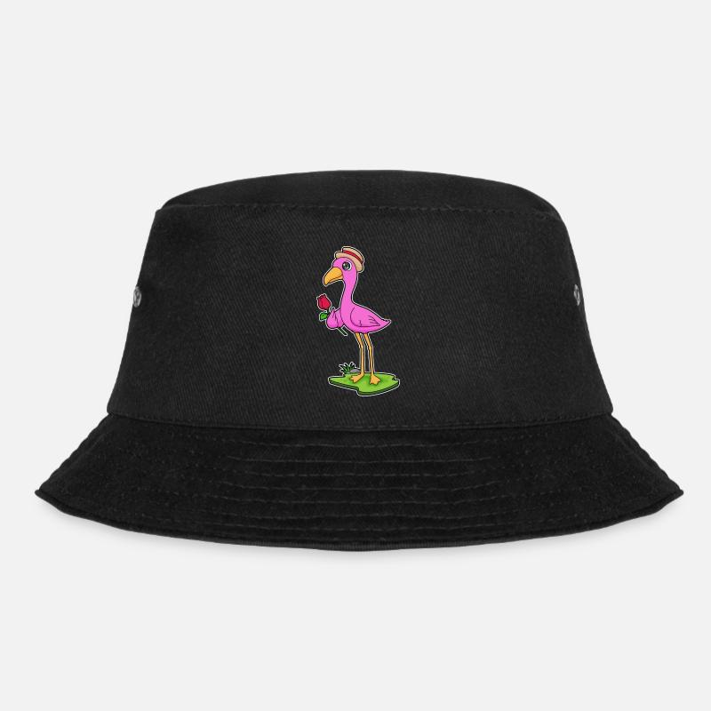 Flamingo Rose  - Bucket Hat - Schwarz
