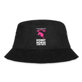 Hobby Horsing Pferd Hobby Horse Geschenk - Bucket Hat - Schwarz - Vorne - Lela (165cm)